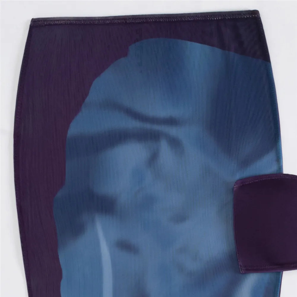 Metal Starfish Bandeau Bikinis Sets 3 Pieces Mesh Skirts Cover Up Micro Thong Swimsuit Women 2025 Beach Wear Bathing Suit Bikini