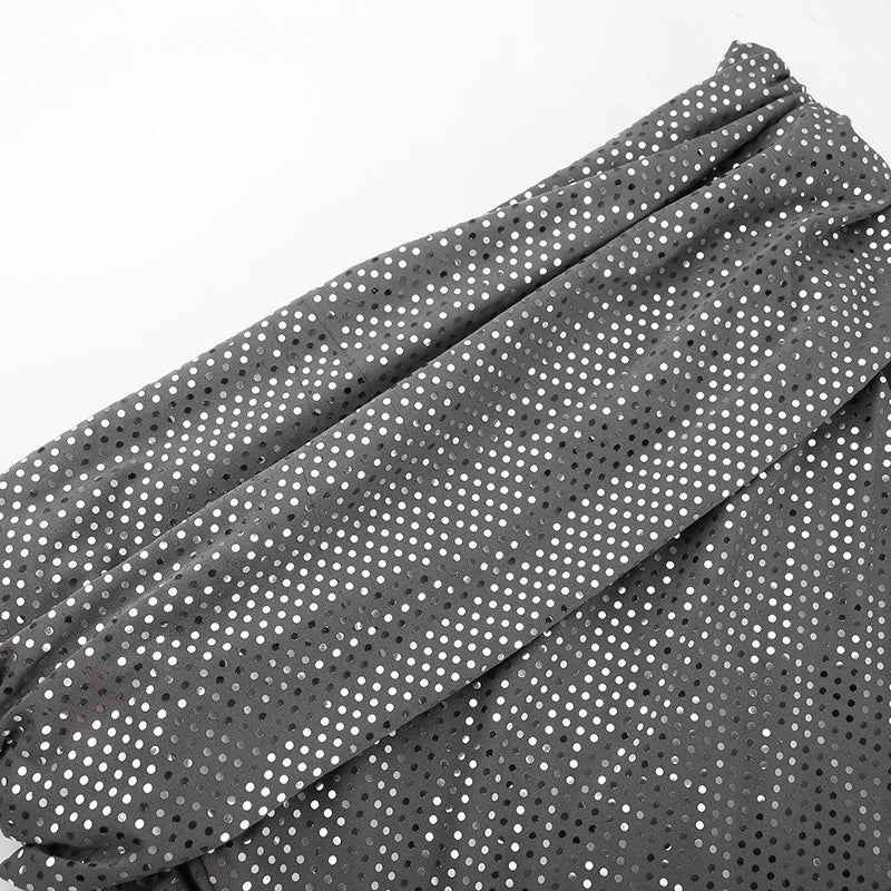 Mozision Elegant Strapless Sparkle Maxi Dress For Women Fashion Off-shoulder Backless Long Flare Sleeve Bodycon Club Party Dress