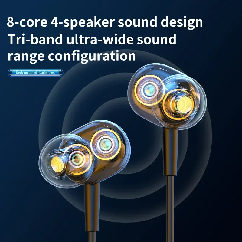 Wireless In Ear Headphones Playback Neckband Earphone Bluetooth Bass Headset Sports Waterproof Earplugs Can Be As Power Bank