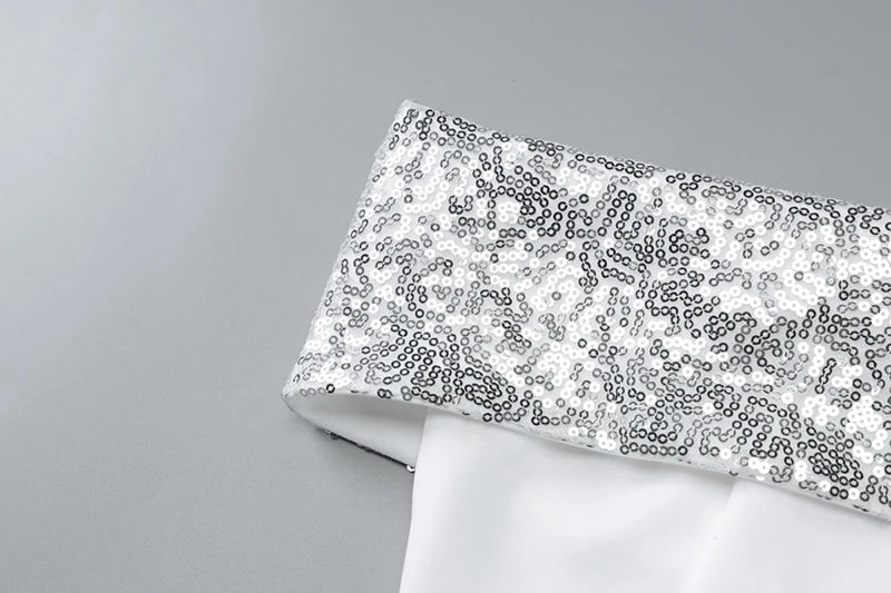 Mozision Off-shoulder Sequins Strapless Sexy Mini Dress Women Fashion Sleeveless Backless Sparkle High Waist Club Sexy Dress