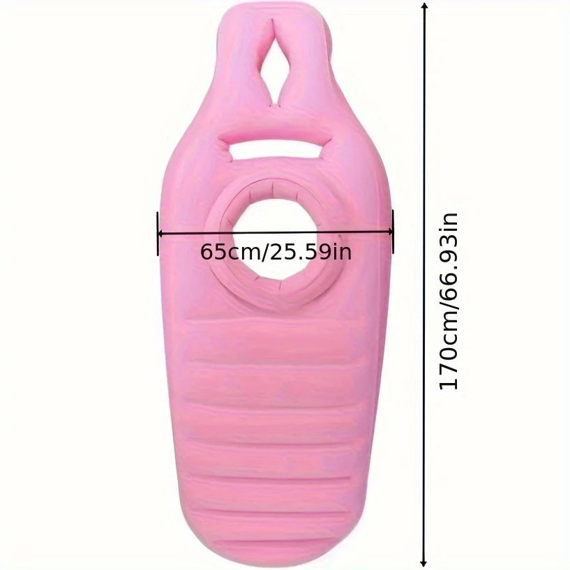 Pregnancy Yoga Mat & Full-Body Support Bed Inflatable Mat with Backrest & Belly Opening, Portable Stable Soft PVC Material Wofashion.xyz
