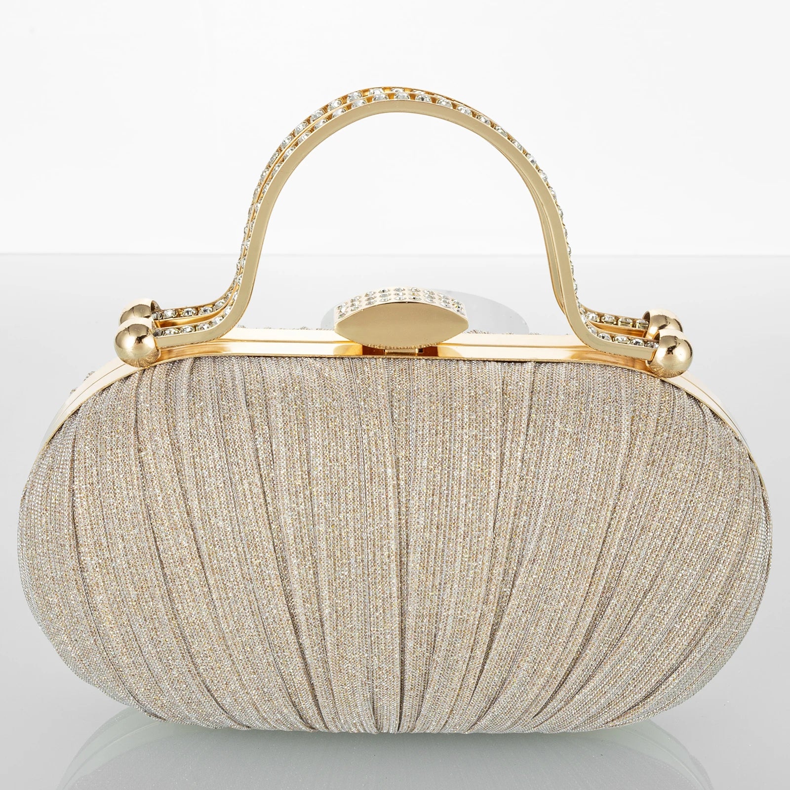 Fashion Diamond Top Handle Women Evening Handbag Clutch Bags Glitter Sequins Rhinestone Female Daily Purse for Wedding Prom