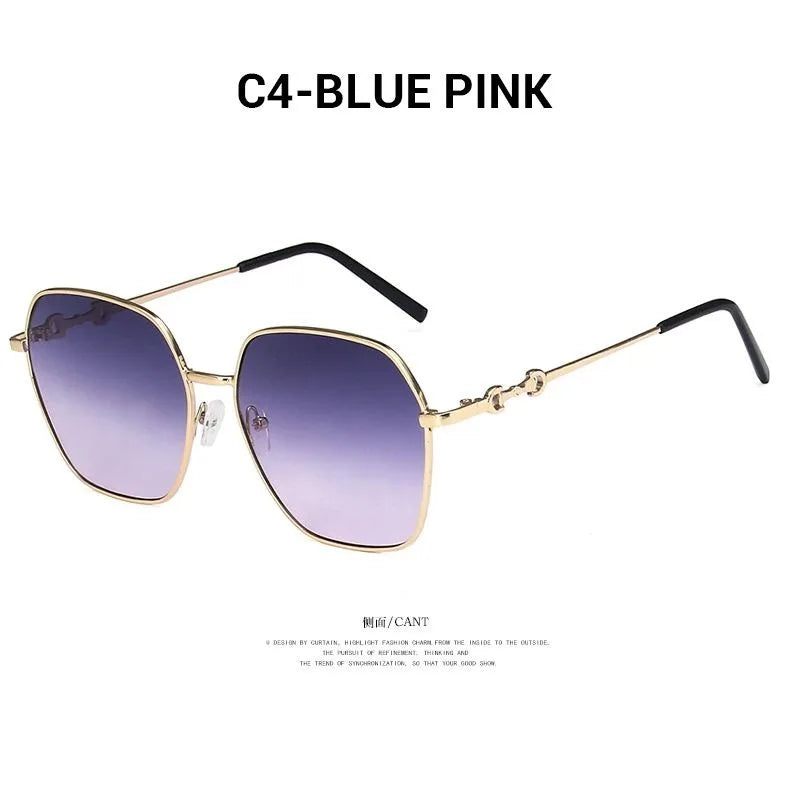 Sunglasses for Women  New Gradient Color Korean Edition Trendy UV Resistant Sunglasses Large Face Slimming Polarized Glasses