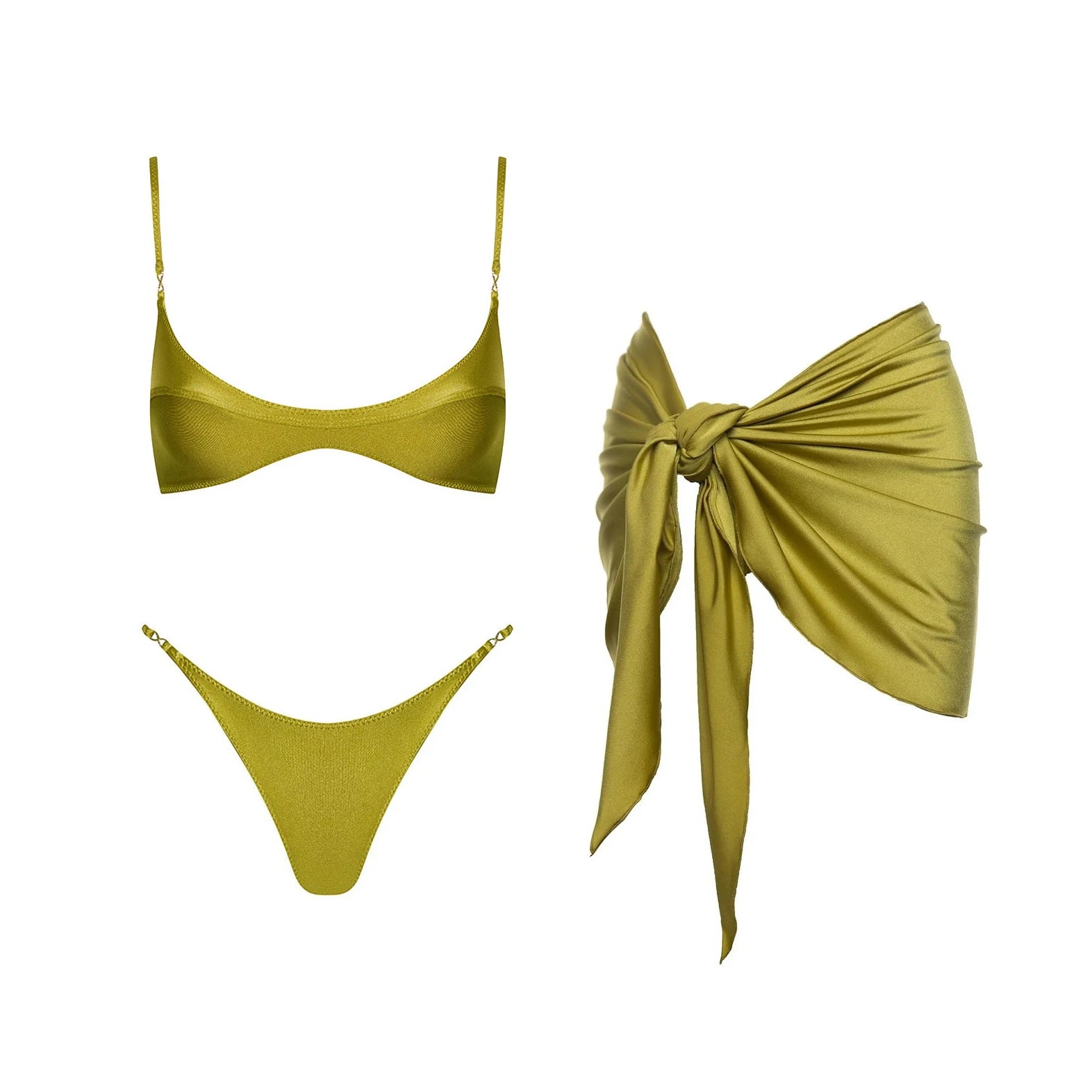 3Pcs Bandeau Biquini 2025 Sexy Women Swimsuit Female Push Up Swimwear Micro Bikini Bathingsuit Beachwear Shiny Brazilian Biquini Wofashion.xyz