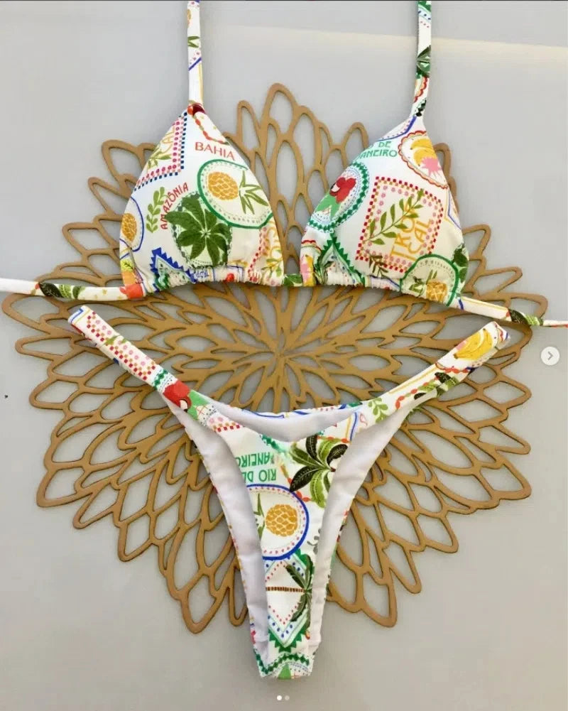 New Style Split Triangle Bikini Sexy Brazil Swimsuit Women's Beach Vacation