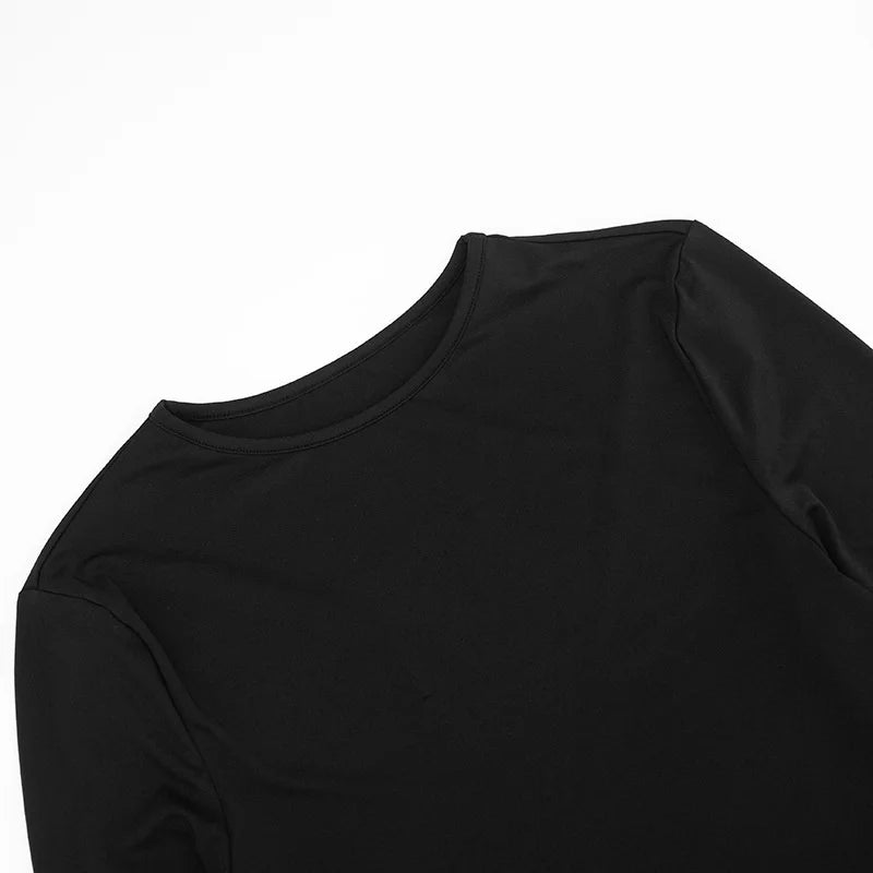 Mozision Long Sleeve Ruched Sexy Mini Dress Women Gown Elegant Satin Patchwork O Neck High Waist Club Party Dresses Fashion