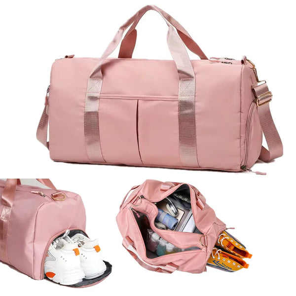 Gym bag Outdoor Waterproof Sports Bags Men Women Training Fitness Travel Handbag Yoga Mat Messenger Bag With shoes Compartment Wofashion.xyz