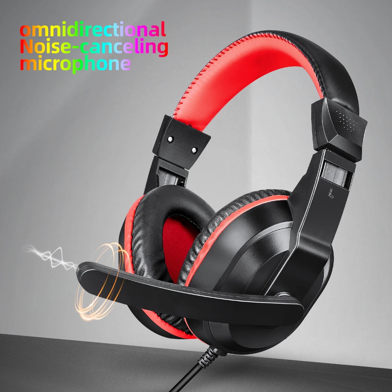 High Quality Headband Wired Headphone Headband With Mic Stereo Noise Headset 6D Sound Gaming Earphone For Pc Laptop Ergonomics