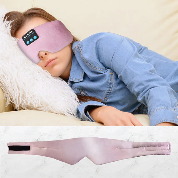 Sleeping Headphones Bluetooth Eye Mask for Women Men, Wireless Music Blackout Masks for Side Sleepers Insomnia Travel Gift Wofashion.xyz