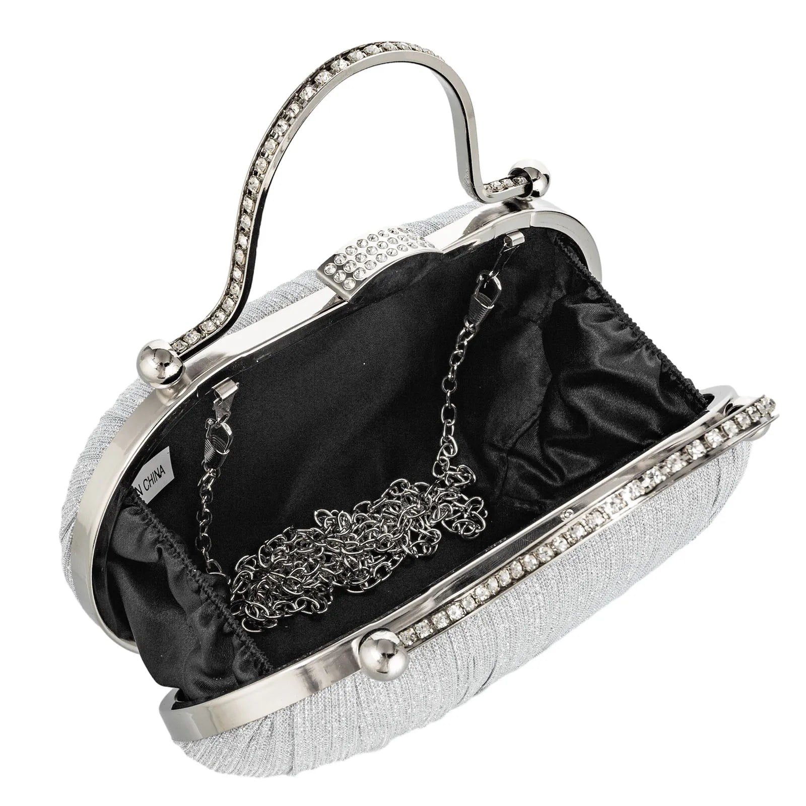 Fashion Diamond Top Handle Women Evening Handbag Clutch Bags Glitter Sequins Rhinestone Female Daily Purse for Wedding Prom