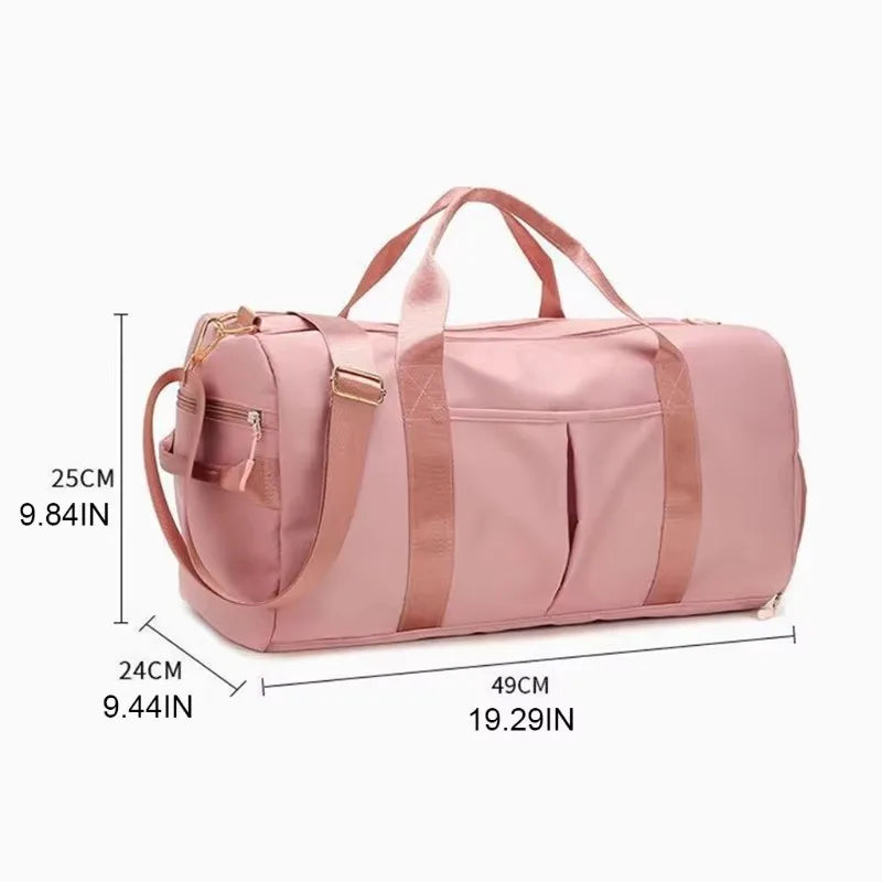 Gym bag Outdoor Waterproof Sports Bags Men Women Training Fitness Travel Handbag Yoga Mat Messenger Bag With shoes Compartment