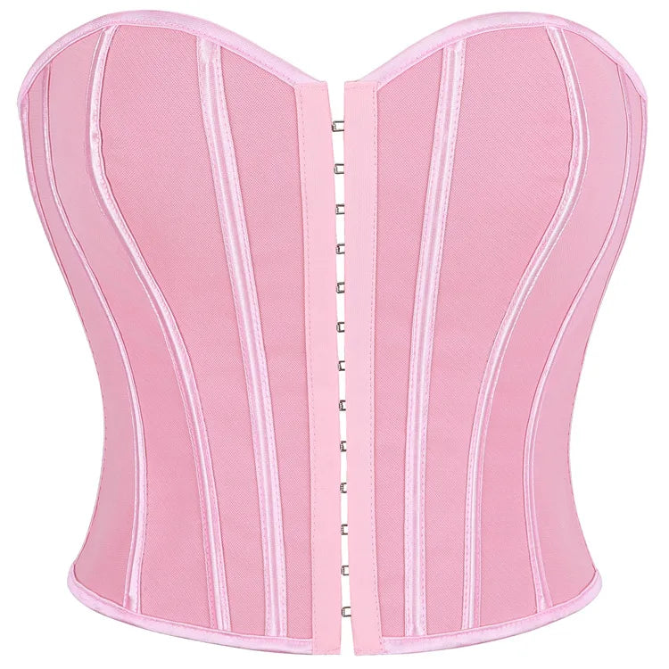 Fashion Strapless Off Shoulder Corset Tank Crop Tops Summer Backless  Camisole Underwear Female Bustier Top