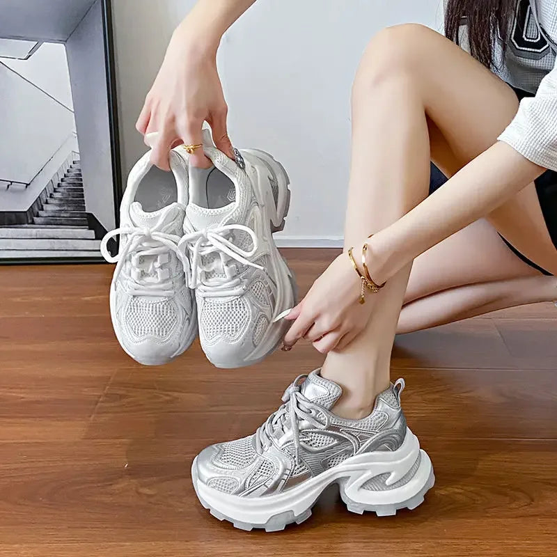 Athletic Woman Footwear 2025 New Sneakers Sports Designer Luxury Vulcanized Shoe Trends On Sale Mesh Breathable Shoes for Women