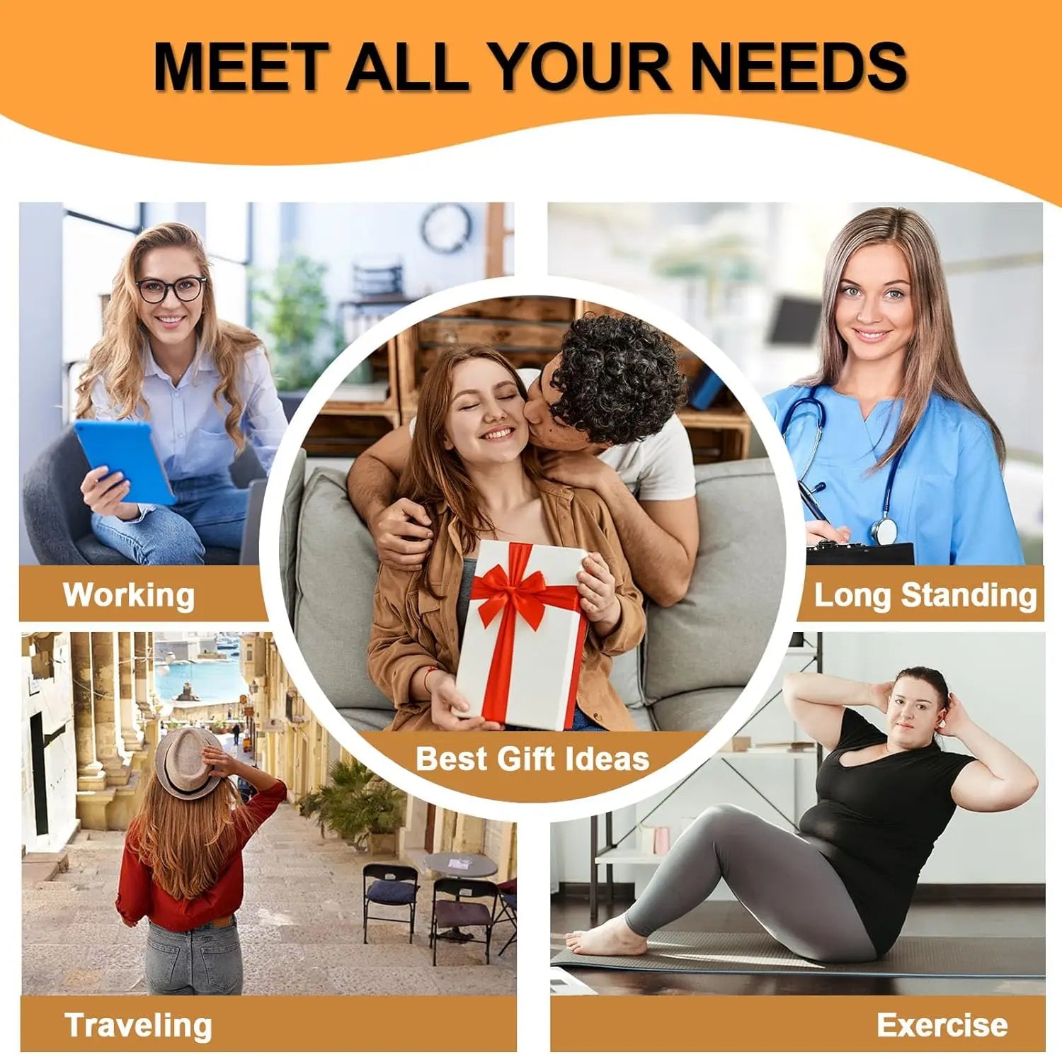 Compression Socks for Men Women 4 Pairs Running Sport Nurse Compression stocking Nurses Sport Ladies Lady Womens Running