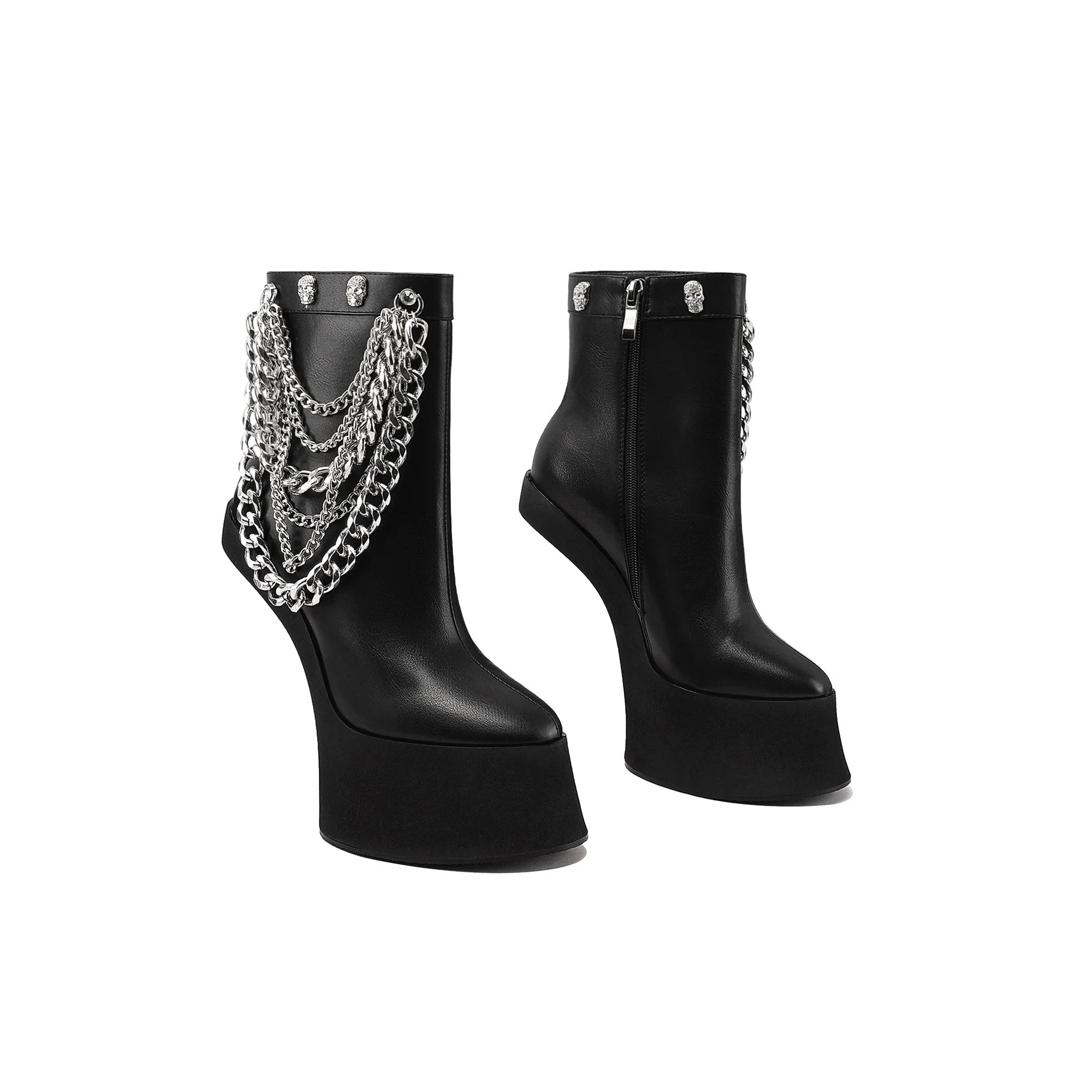 2025 European and American women's fashion opposite sex tailless design dance runway short bootswith side zipper knee high boots