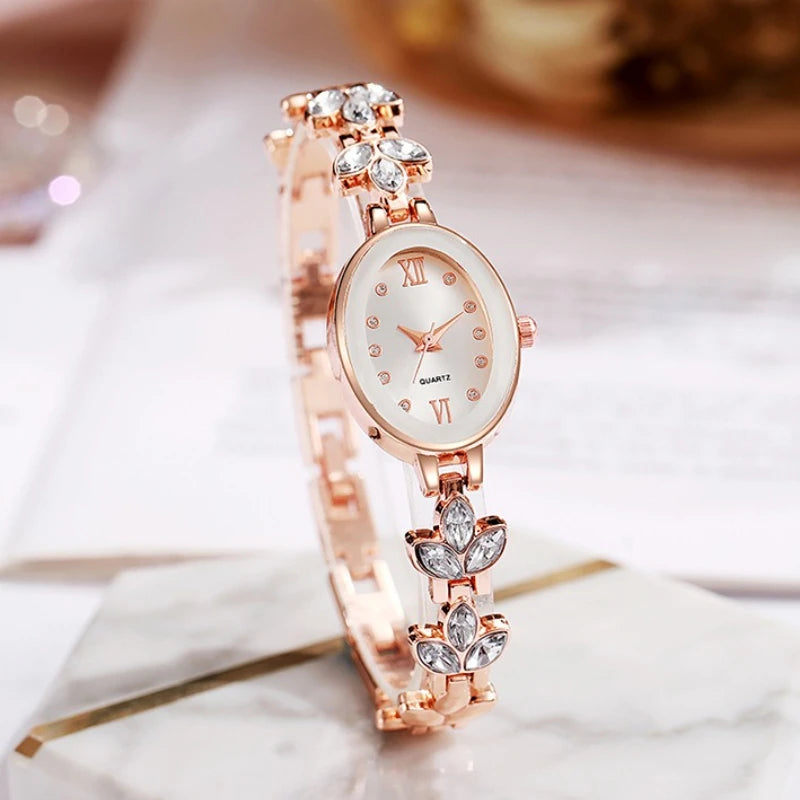 Simple Elegant Small Women Watches Luxury Wrist Watches for Women Fashion Oval Classic Watch Ladies Quartz Watches for Girls