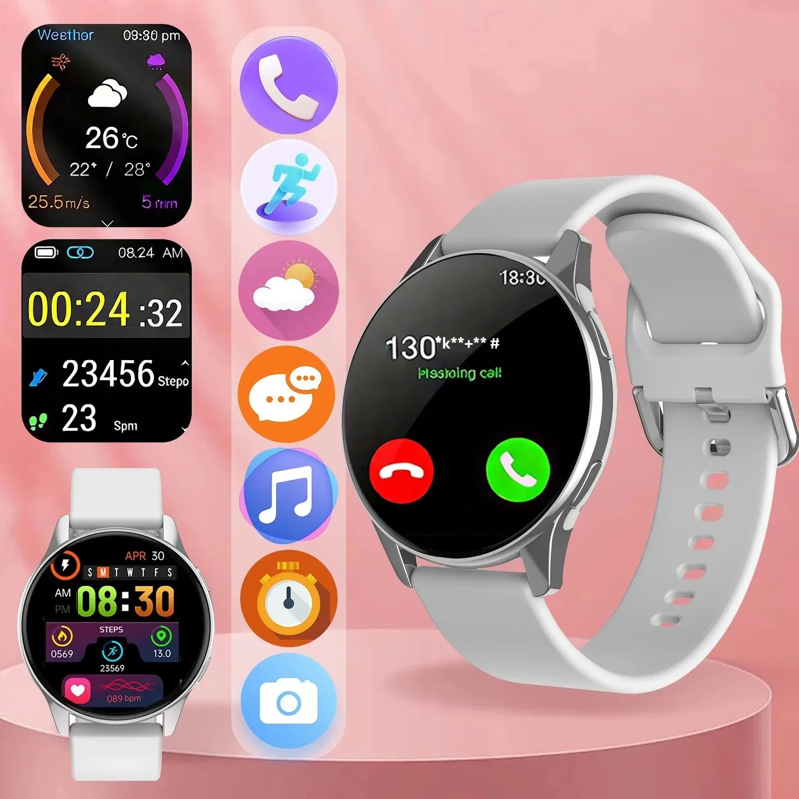 2025 New Smart Watch Wireless Calling Multiple Sports Modes Music Player Health Tracking DIY Watch Faces Android iOS Wofashion.xyz