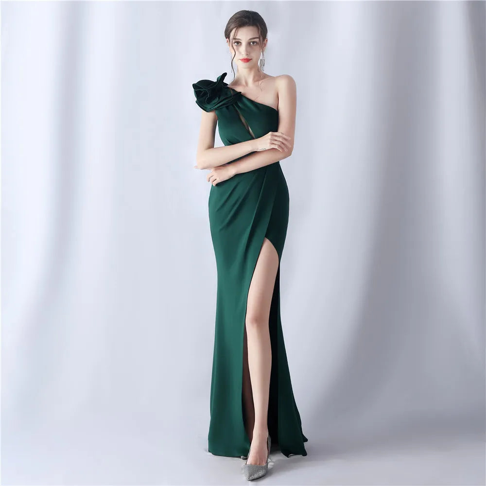 Women's Elegant Dresses for Prom Party Dress Evening Formal Gala Woman Luxury Special Events Occasion Chic Simple Satin 2024