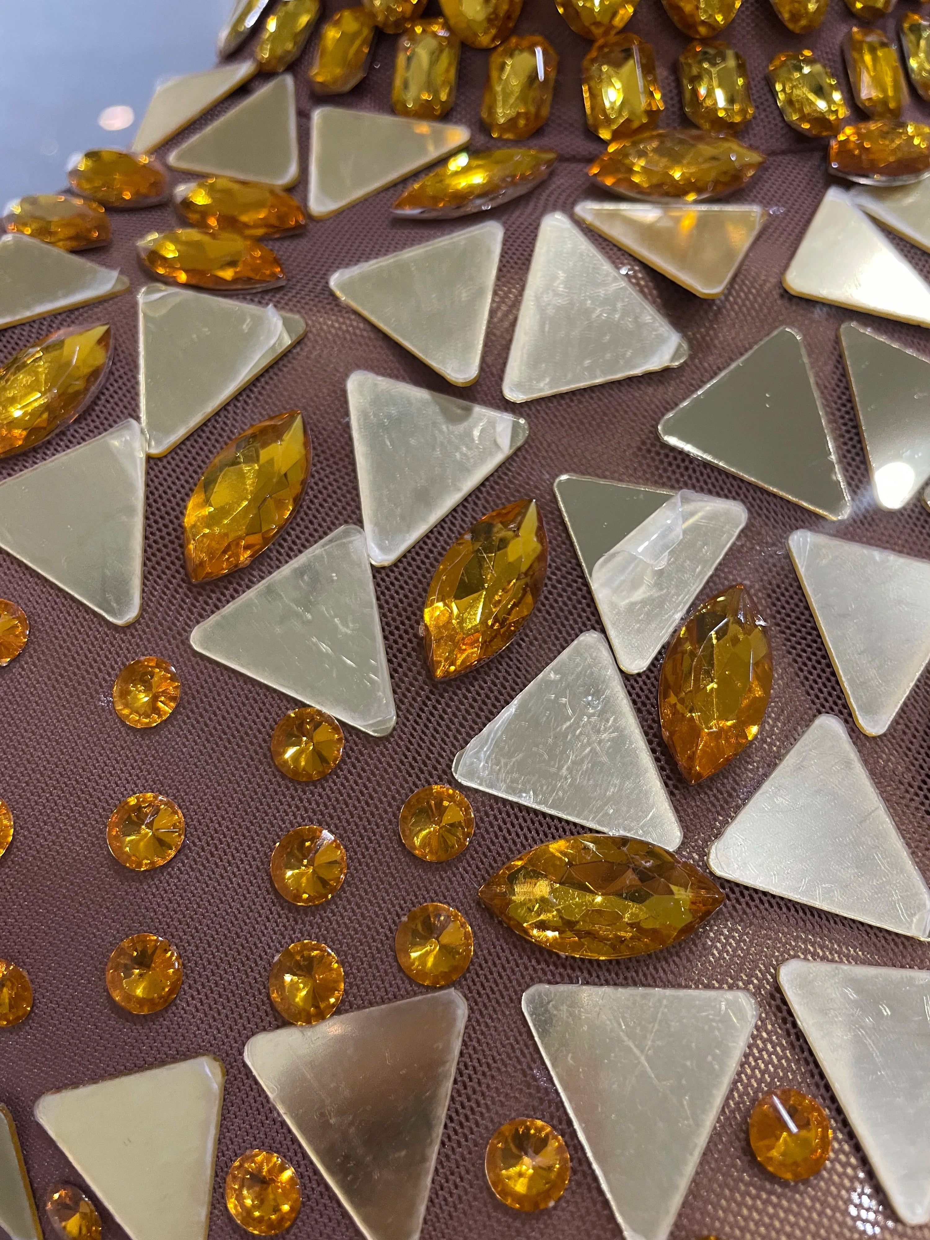 Luxury Shiny Mirror Rhinestones Hollowed-out Long Dress 2025Women Celebrity Evening Party Catwalk Prom Stage Photo Shoot Dresses