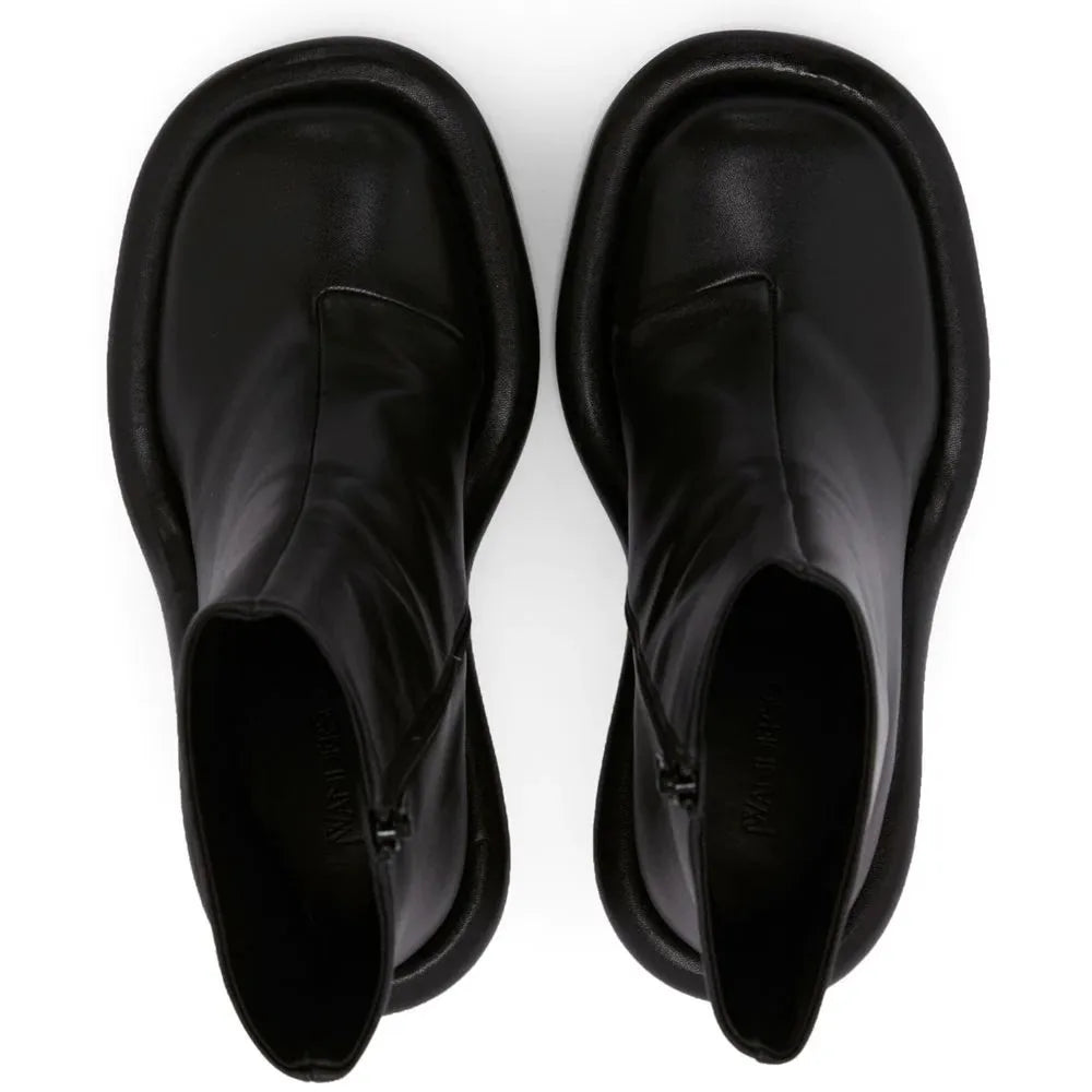 European and American Trend Retro Denim Slim High Heels Round Toe Short Boots for Women Sexy Side Zipper Fashion Banquet Shoes