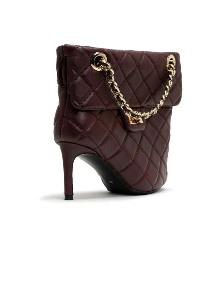 European and American Light Luxury Small Fragrance Fashion, Slim High Heels, Short Boots, Women's Sexy Big Tube Fashion Shoes