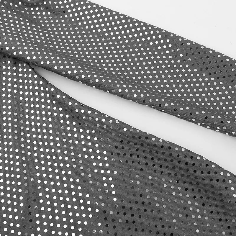 Mozision Elegant Strapless Sparkle Maxi Dress For Women Fashion Off-shoulder Backless Long Flare Sleeve Bodycon Club Party Dress