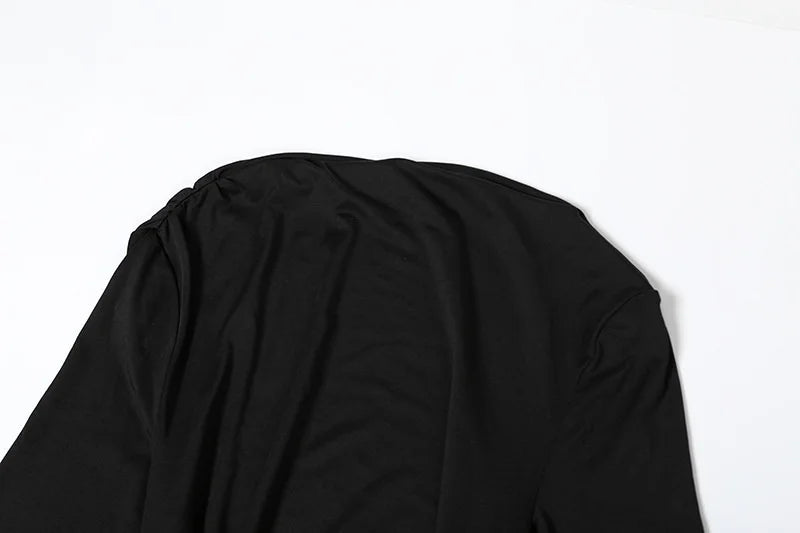 Mozision Elegant Long Sleeve Ruched Sexy Maxi Dress Women Gown Autumn Fashion Draped Bodycon Long Dresses Female Clothing