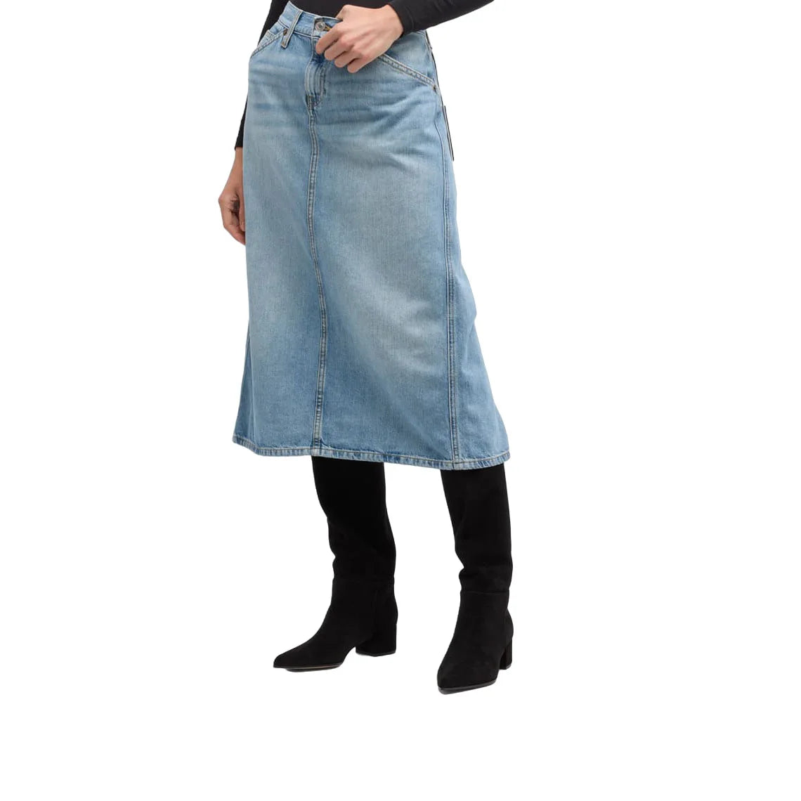 Ladies' Autumn and Winter Suede Thick High-heeled Oversized Knee High Boots, European and American Sexy Versatile Sleeve Boots