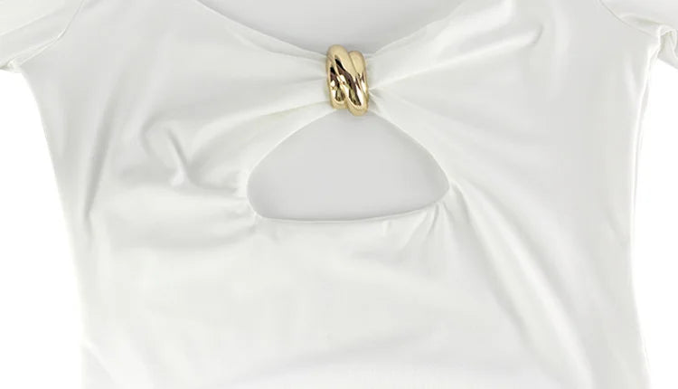 Ahagaga Fashion Women's Party Dresses Solid Hollow Out Turtleneck Regular Long Sleeve Sheath Bodycon Causal Female Vestidos Robe