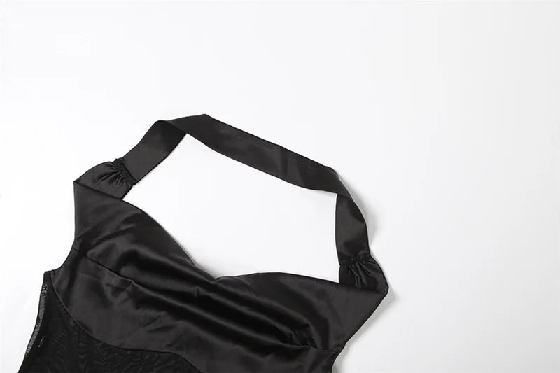 Mozision Off-shoulder Backless Sexy Maxi Dress For Women Fashion Patchwork Strapless Sleeveless Bodycon Club Party Long Dresses