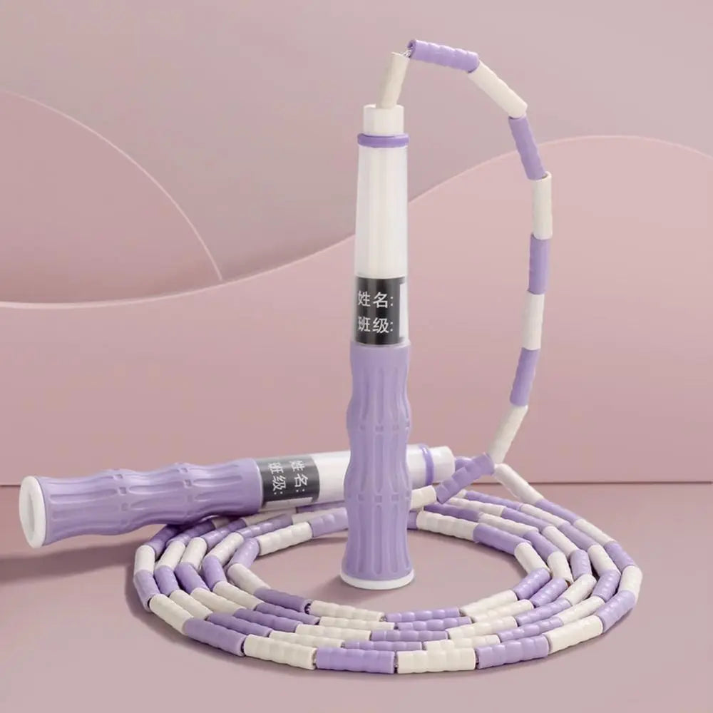 2.5 M Segmented Fitness Jump Rope Signable Adjustable Length Soft Bead Skipping Rope No Knots Durable Children Gifts