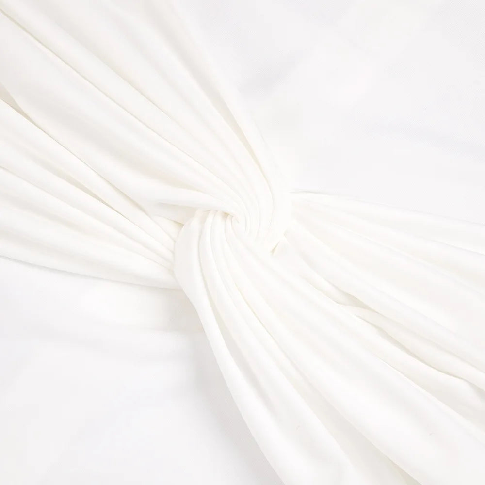 Sexy Elegant Party Dress Women White Long Sleeve Pleated Midi Dress for Evening Dinner Club