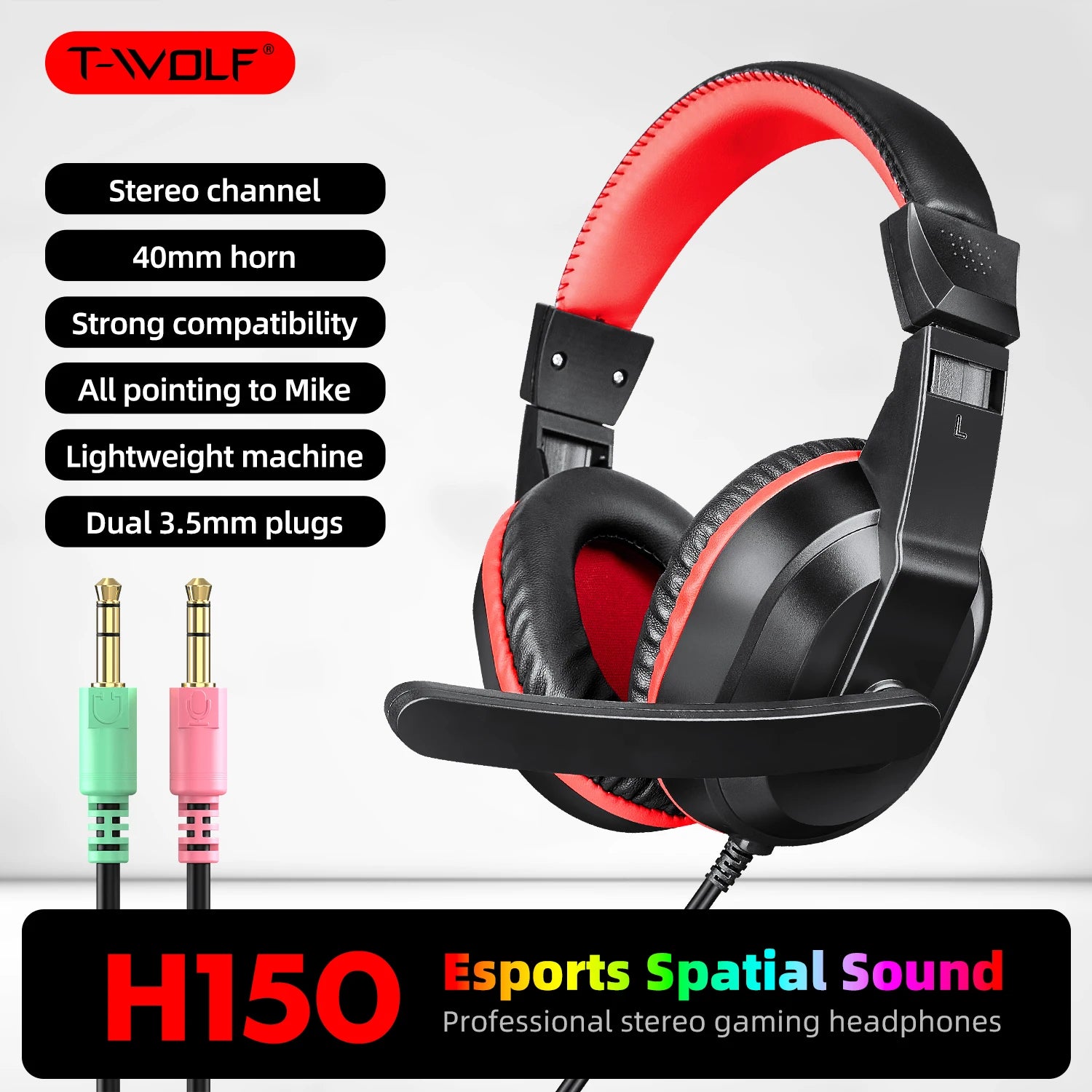 High Quality Headband Wired Headphone Headband With Mic Stereo Noise Headset 6D Sound Gaming Earphone For Pc Laptop Ergonomics