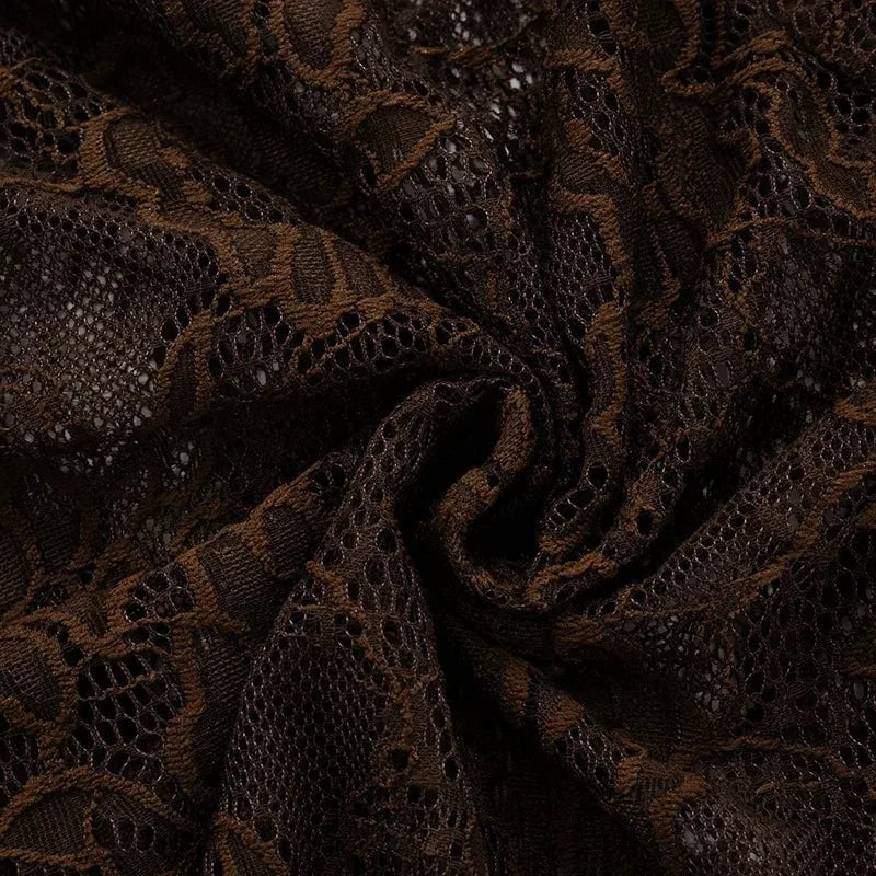 Women One Shoulder Lace See Through Sexy Maxi Dress Gown Fashion Off-shoulder Sleeveless Backless Club Long Dresses