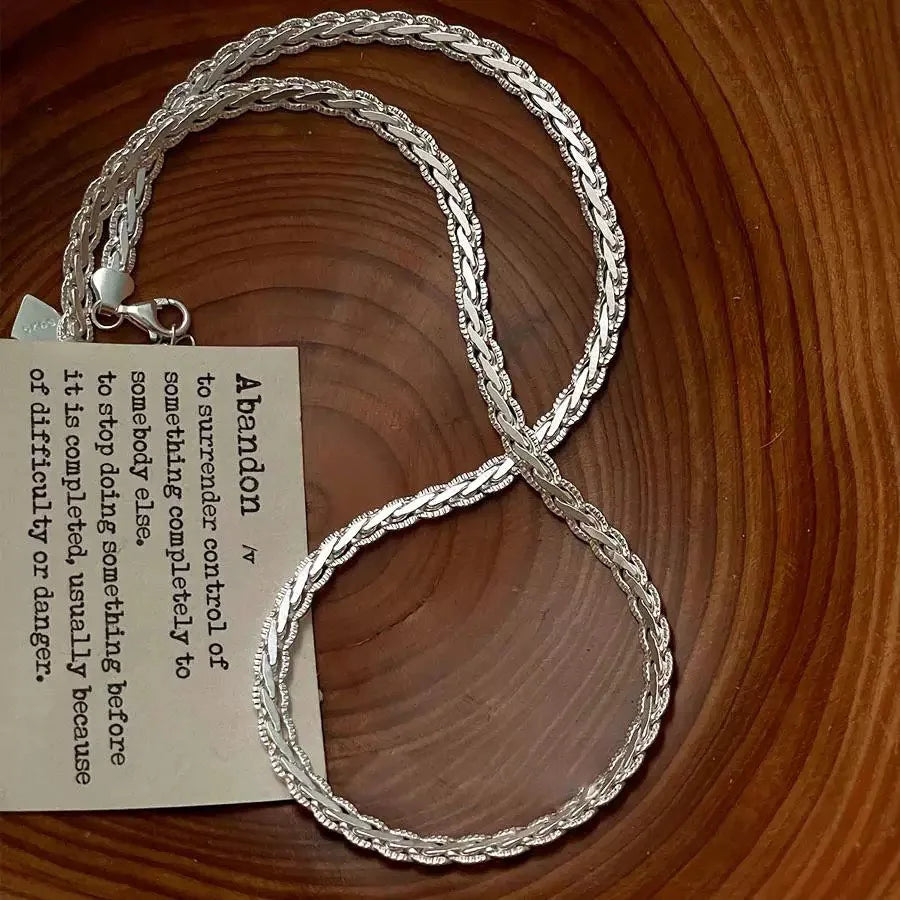 S925 Sterling Silver Necklace For Women Fashion Minimalist Pendant Necklaces Charm Shinning Classical Necklace Birthday Gift