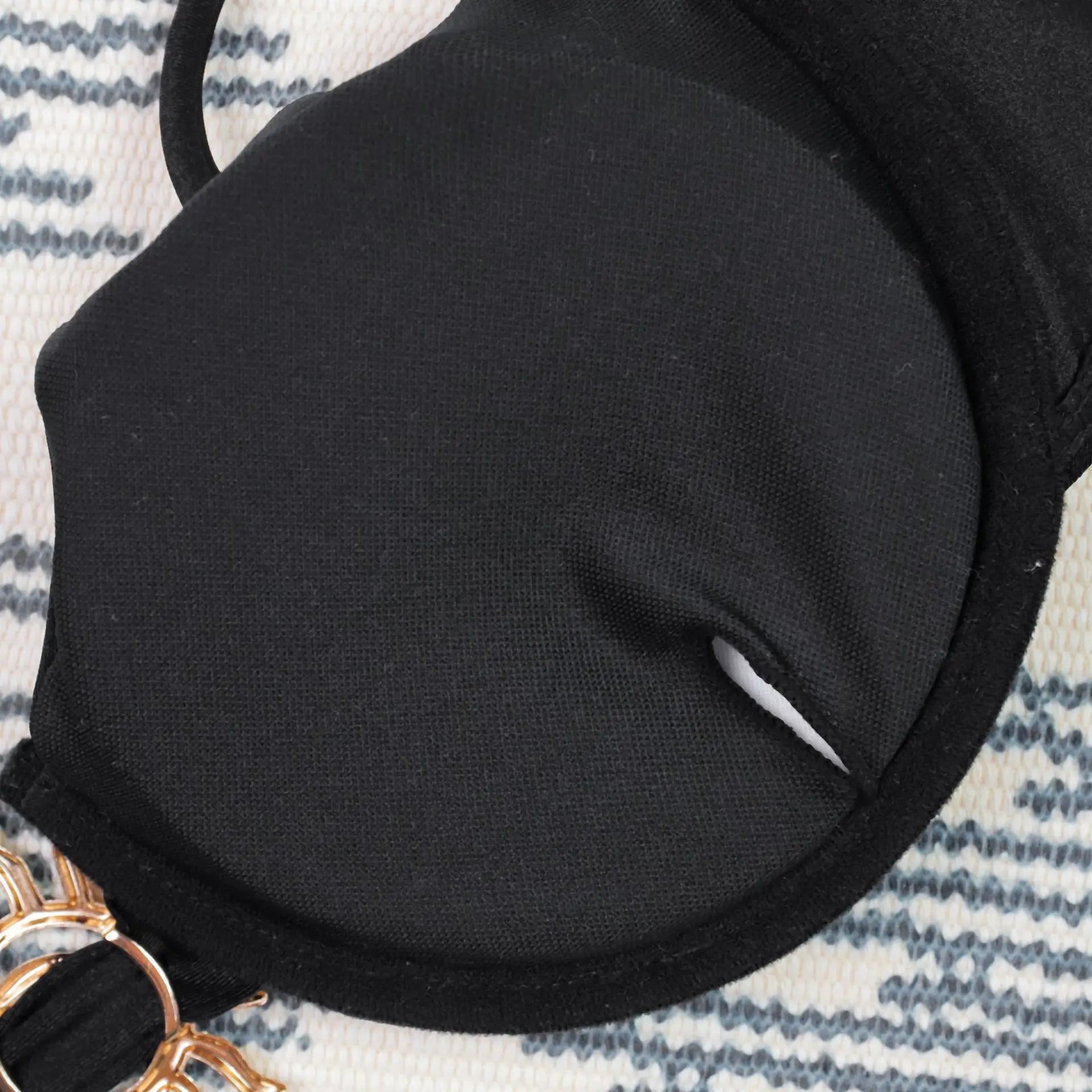 2025 new solid color steel support gathering bikini women's split swimsuit women's two-piece swimsuit