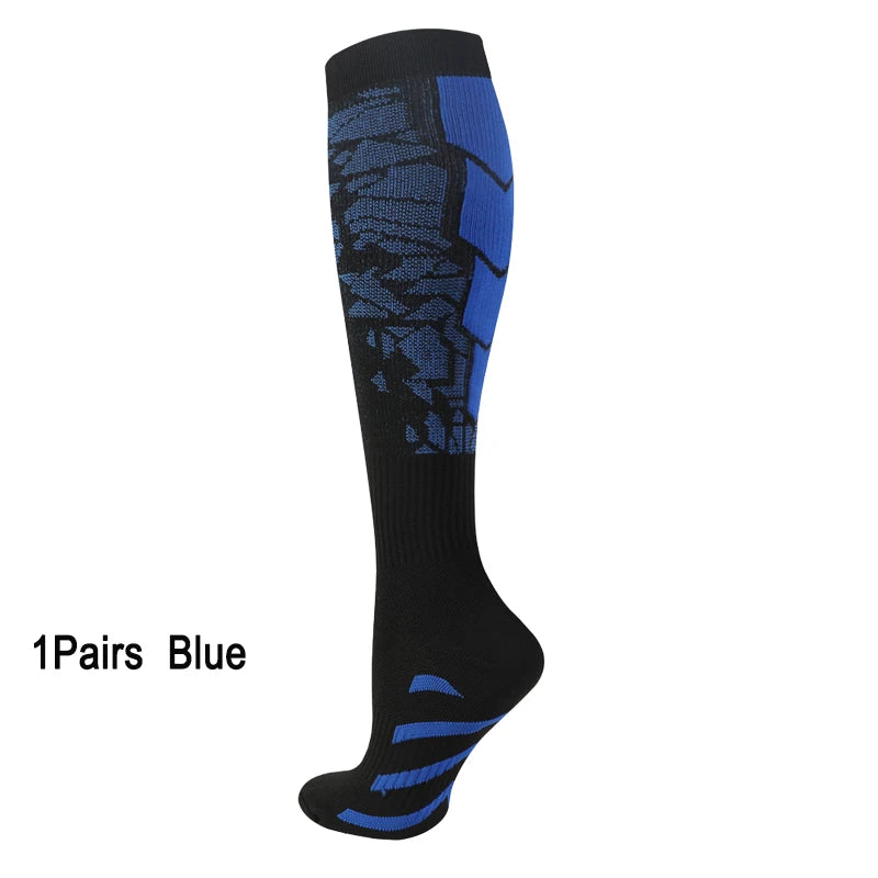 Male Sports Compression Socks for Women and Men - Calf Support Socks for Running Nurses Flight Pregnancy Circulation Athletic