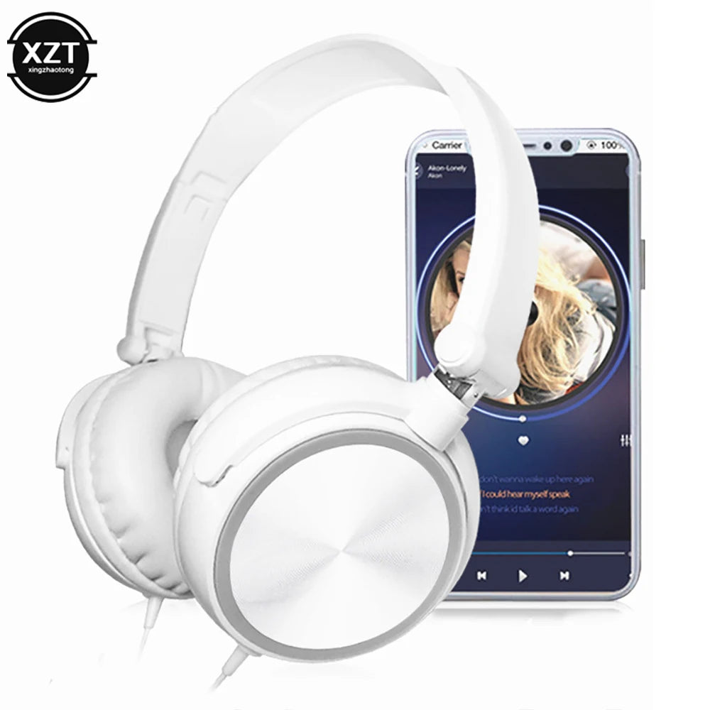 HD Sound Wired Headphones Over Ear Headsets Bass HiFi Sound Music Stereo Earphone Flexible Adjustable Headset For PC MP3 Phone Wofashion.xyz