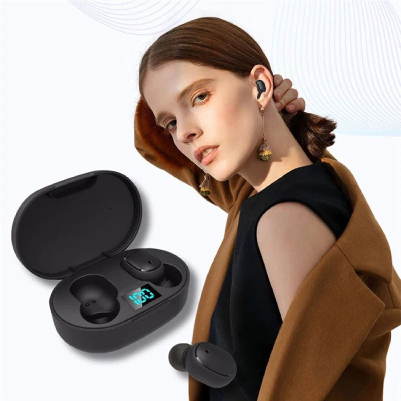 TWS E6S Bluetooth Earphones Wireless Bluetooth Headset Noise Cancelling Headsets With Mic Headphones For iPhone Xiaomi Redmi A6S