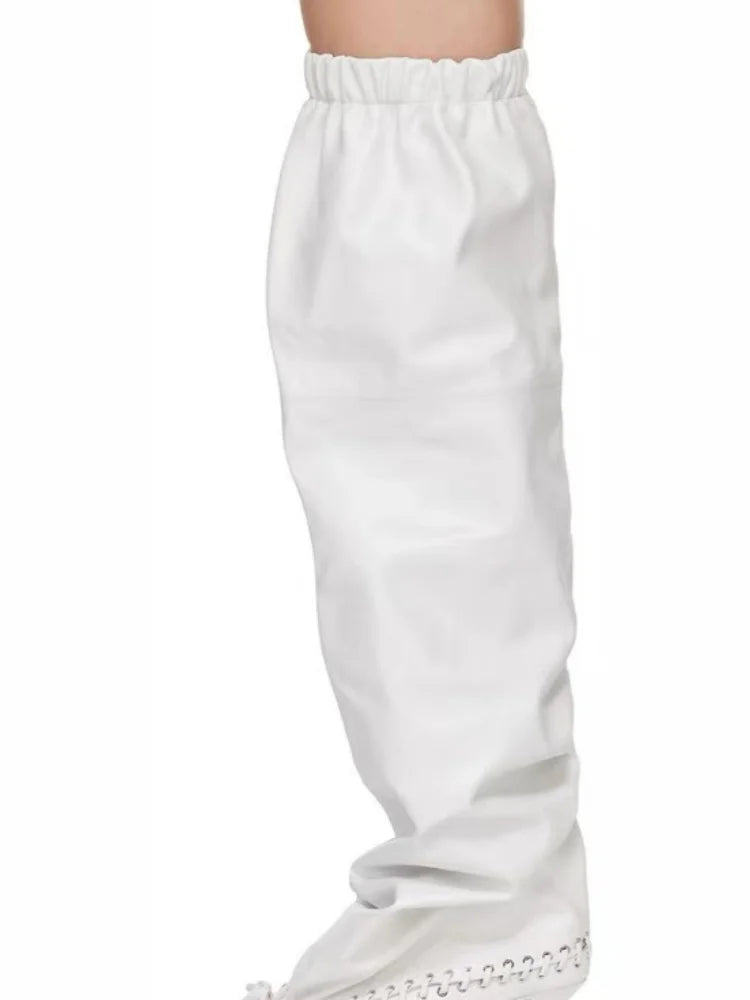 2025 Early Autumn New European and American Fashion Show Niche Fashion Slimming Wide Tube Height Increasing Pleated Pile Boots