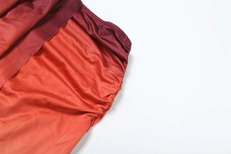 Mozision Print Sexy Mesh Halter Skirt 2 Pieces Sets For Women Off-shoulder Sleeveless Backless Tops And Skirt Two Pieces Sets