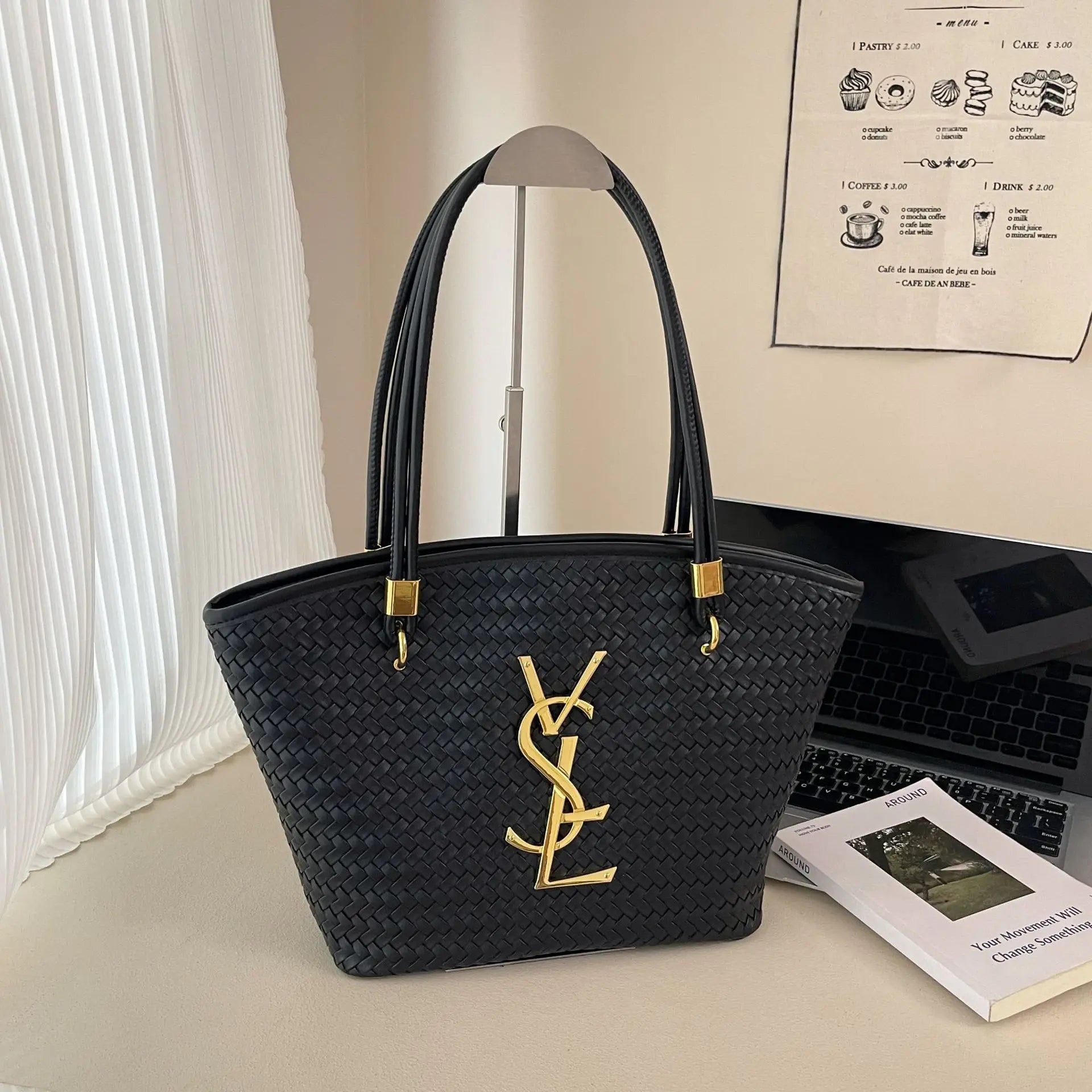 Luxury Tote Bag for Women Large Capacity Shoulder Bag with Top Handle, Elegant Leather Purse for Work, Versatile Day