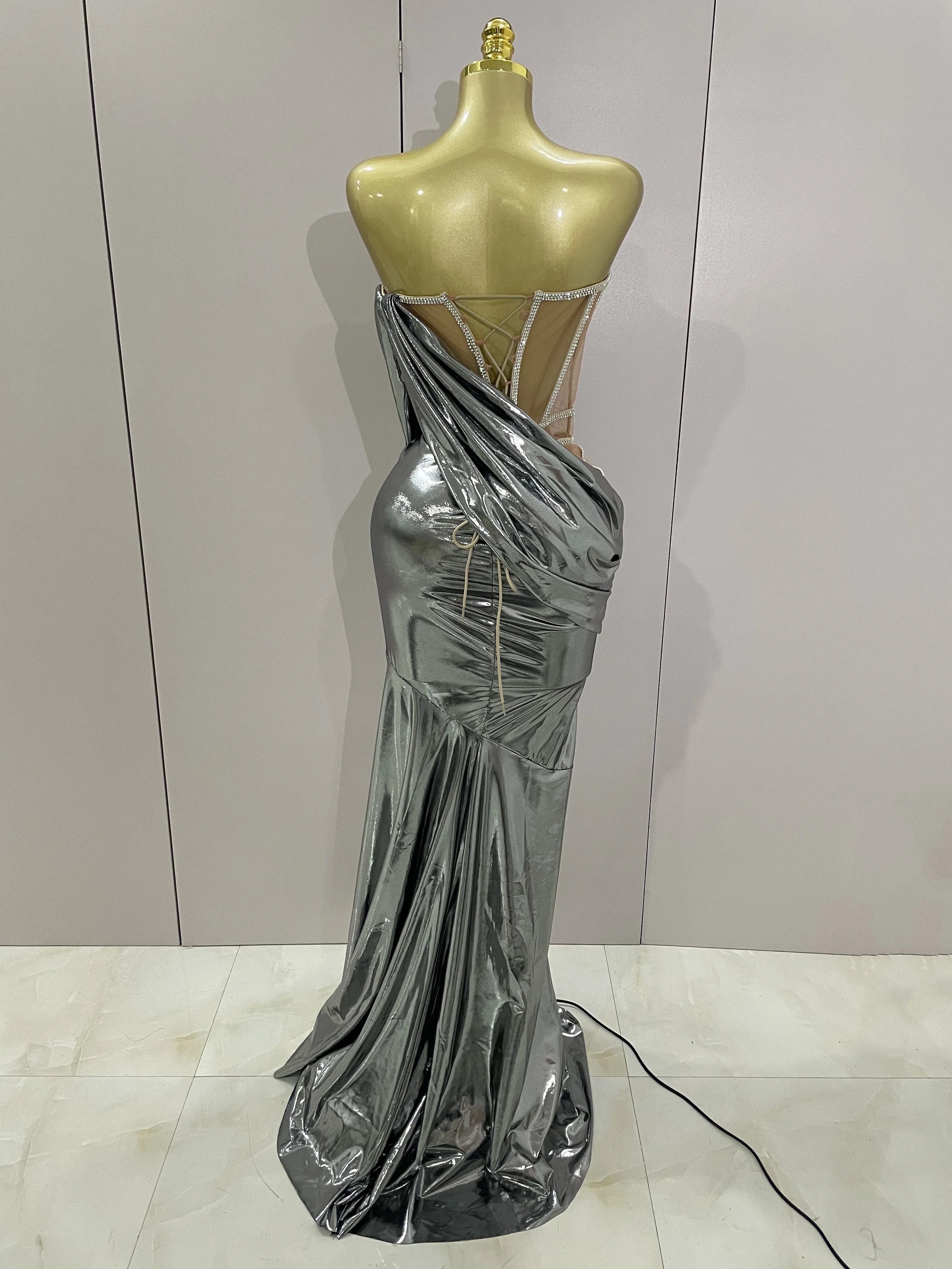 Stage Costume Sparkly Nightclub Gogo Party Dress Women Carnival Party Outfit Festival Cool Clothing Hoodie Dress Two Piece Set