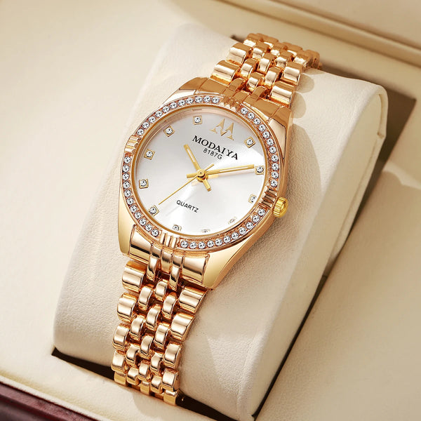 Women Watches Luxurious Quartz Sparkling Rhinestone Dial Dress Wristwatches for Ladies Relogio Feminino Wofashion.xyz