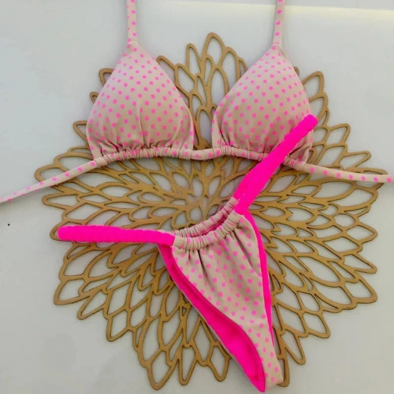 New Style Split Triangle Bikini Sexy Brazil Swimsuit Women's Beach Vacation