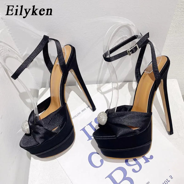 Eilyken Sexy Peep Toe 16CM Extreme High Heels Women's Sandals Party Banquet Stiletto Shoes Fashion Buckle Strap Platform Pumps Wofashion.xyz