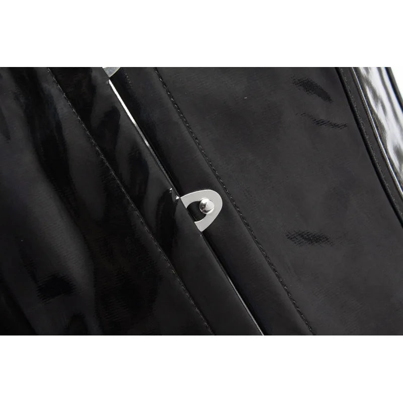 Fashion Black Glossy PVC Leather Corset Underbust Bustier Top Body Shaper for Women Waist Cincher Sexy Gothic Punk Corselet