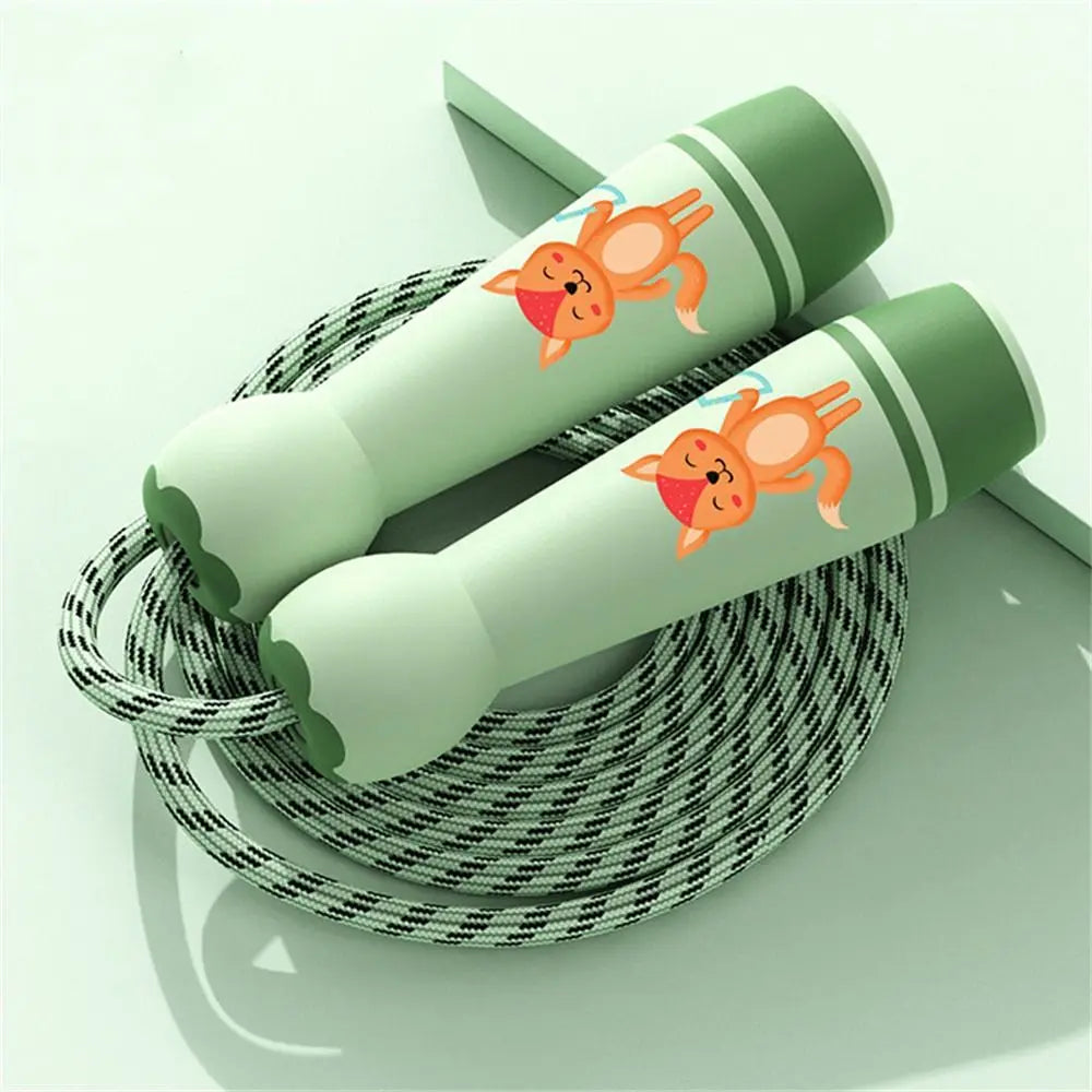 Lovely Adjustable Child Jumping Rope Fillet Design Colourful Skipping Ropes Cartoon Cotton Rope Kids Jump Rope Workout
