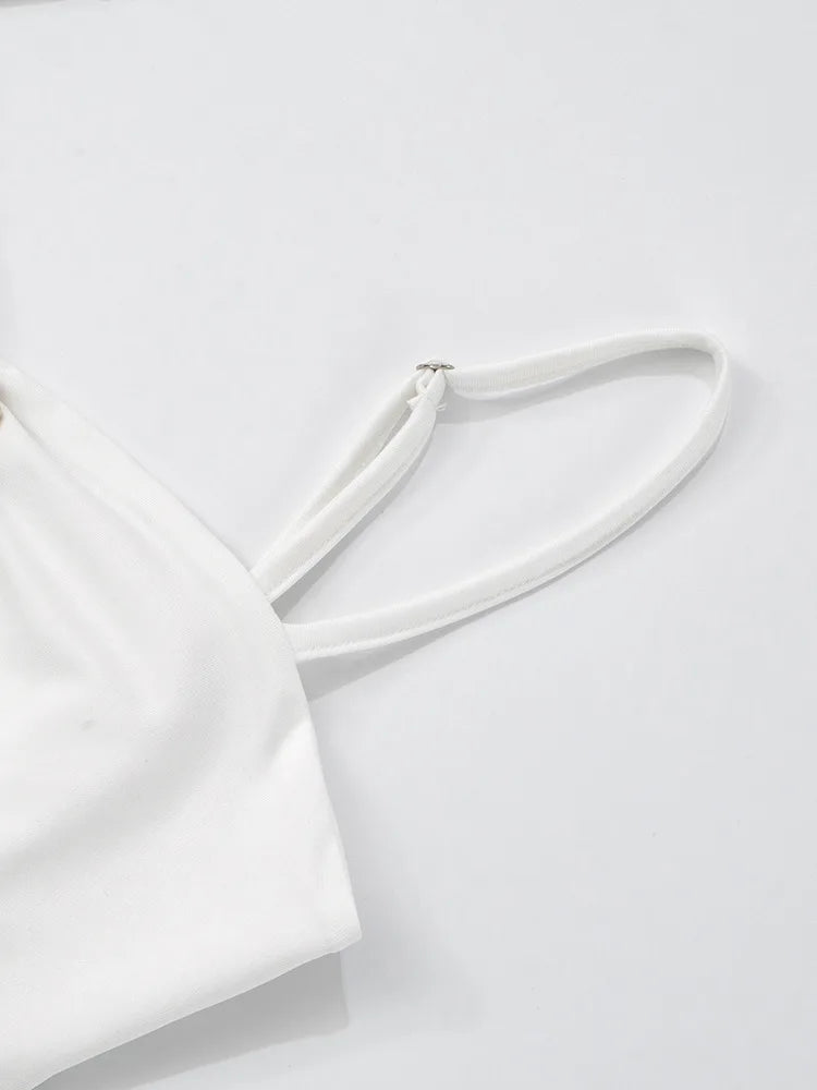 Mozision See Through Spaghetti Strap Sexy Maxi Dress For Women Gown Summer New Metal Buckle Sleeveless Backless Beach Long Dress