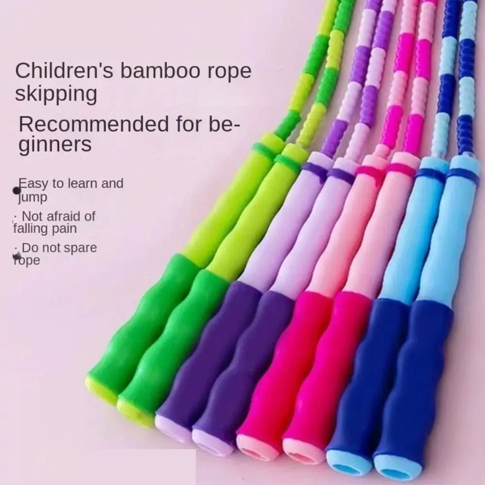 Adjustable Length Segmented Fitness Jump Rope No Knots Soft Bead Soft Bead Skipping Rope Anti-Skid Slim Body Jumping Rope